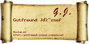 Gutfreund József névjegykártya